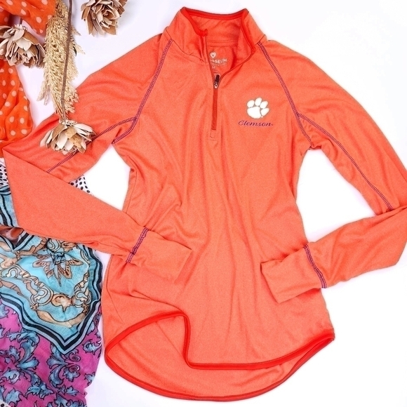 Tops - New Clemson Tigers Women's Exercise 1/4 Zip Up Sz M